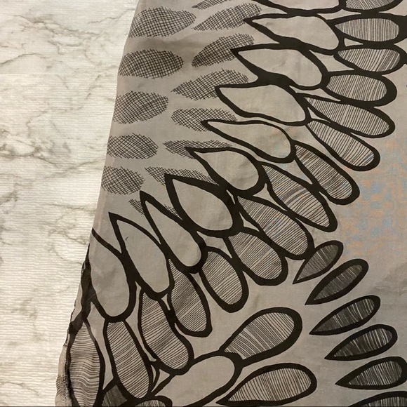 Collective Concepts Preppy Gray Silk Floral Boho Retro Sleeveless Y2K Dress - Picture 3 of 7